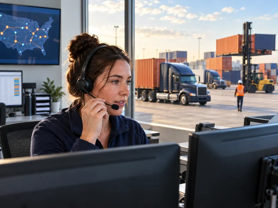 Dispatcher on a headset